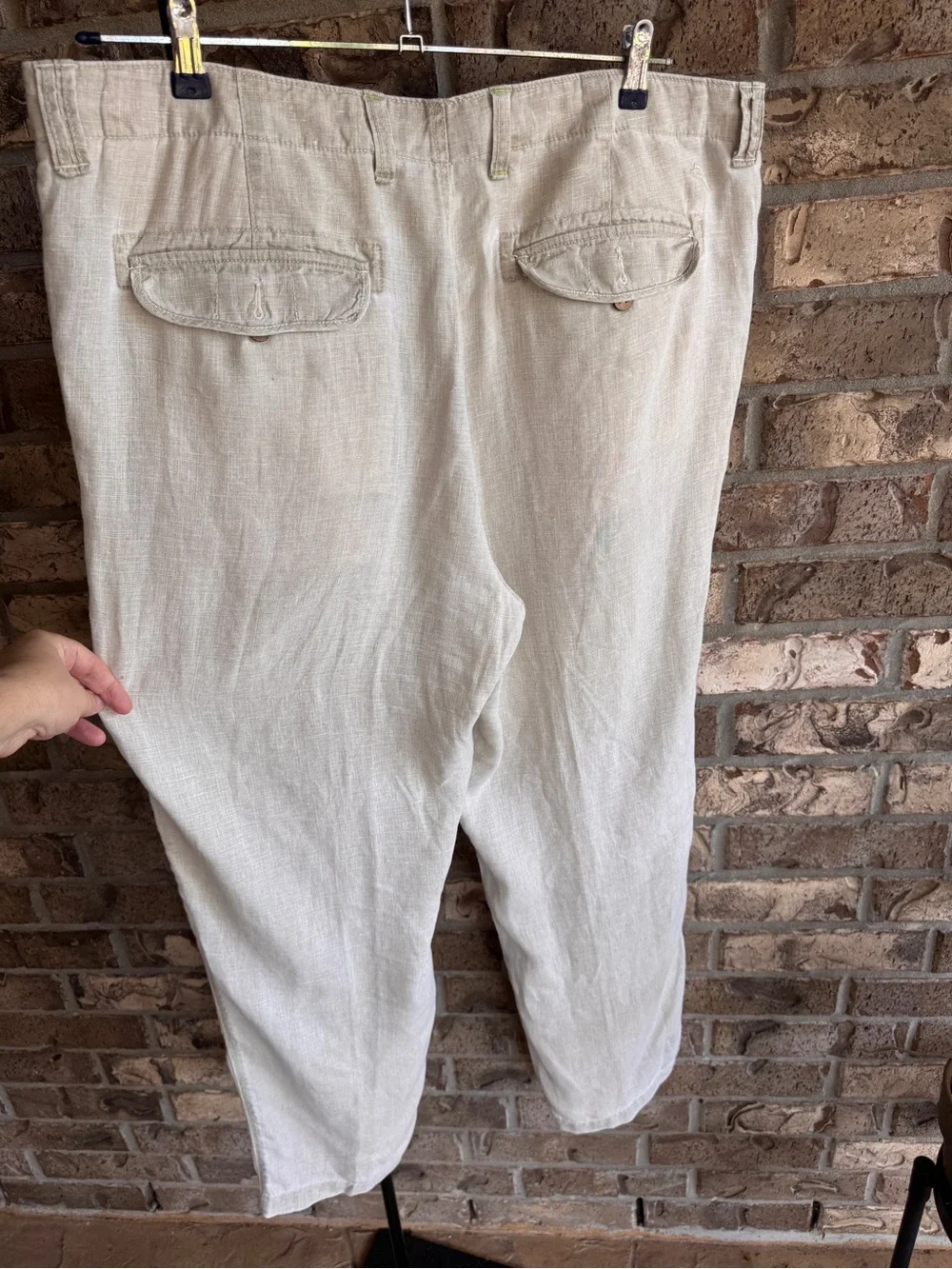 Tommy Bahama Relax Men’s 40x32 100% Linen Pants Beige Resort Casual